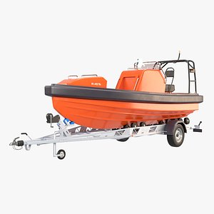 Boat Trailer and Rescue Motorboat