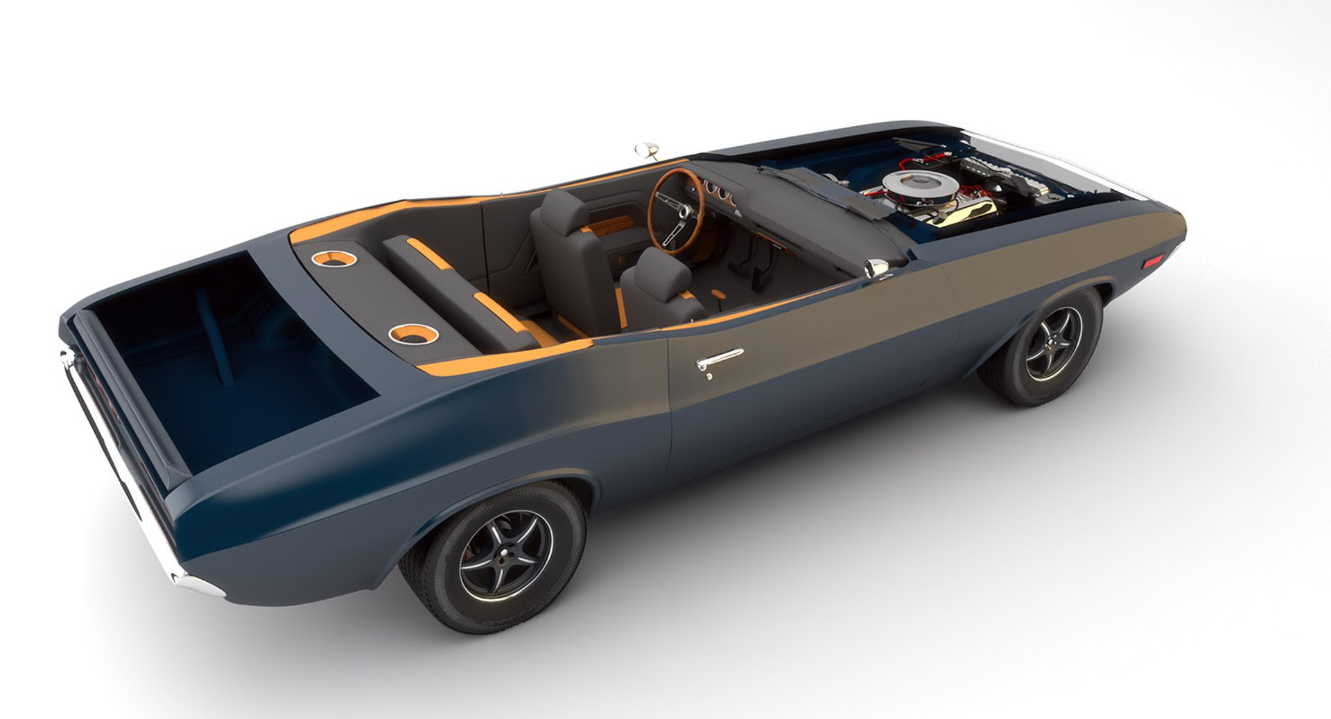 dodge challenger 1971 3d model