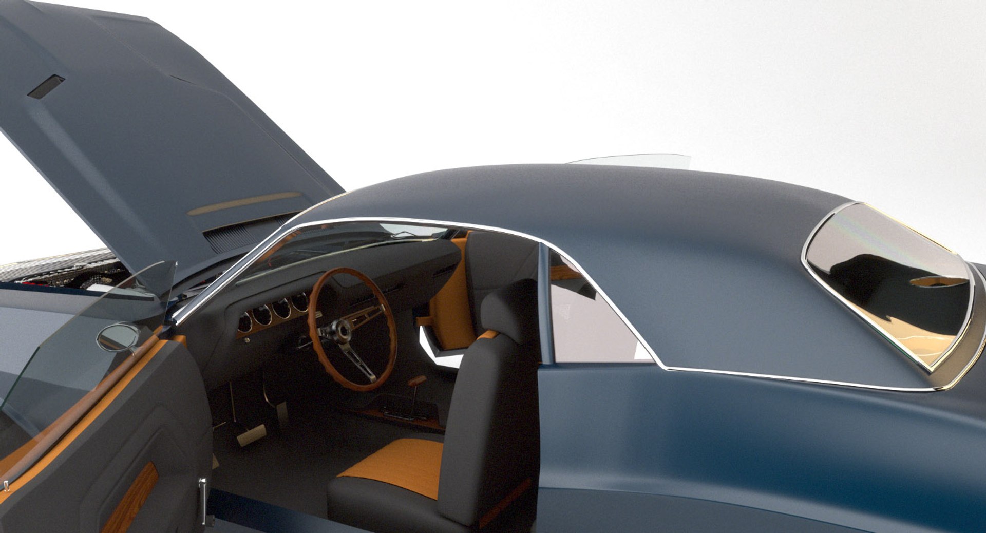 dodge challenger 1971 3d model