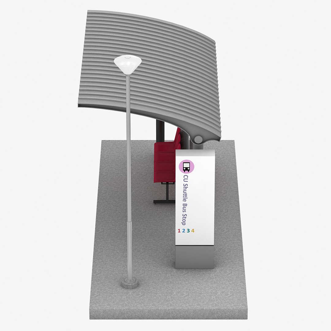 3d Bus Stop V10 Model