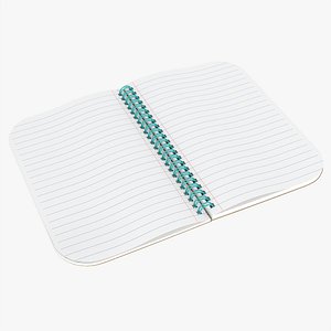 3D Notebook with spiral 05 opened