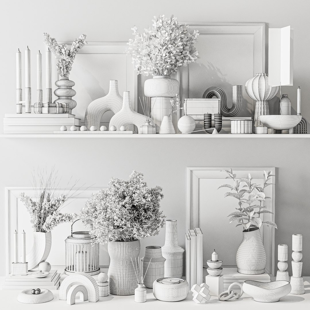 3D Decorative Set 04 model - TurboSquid 2079390
