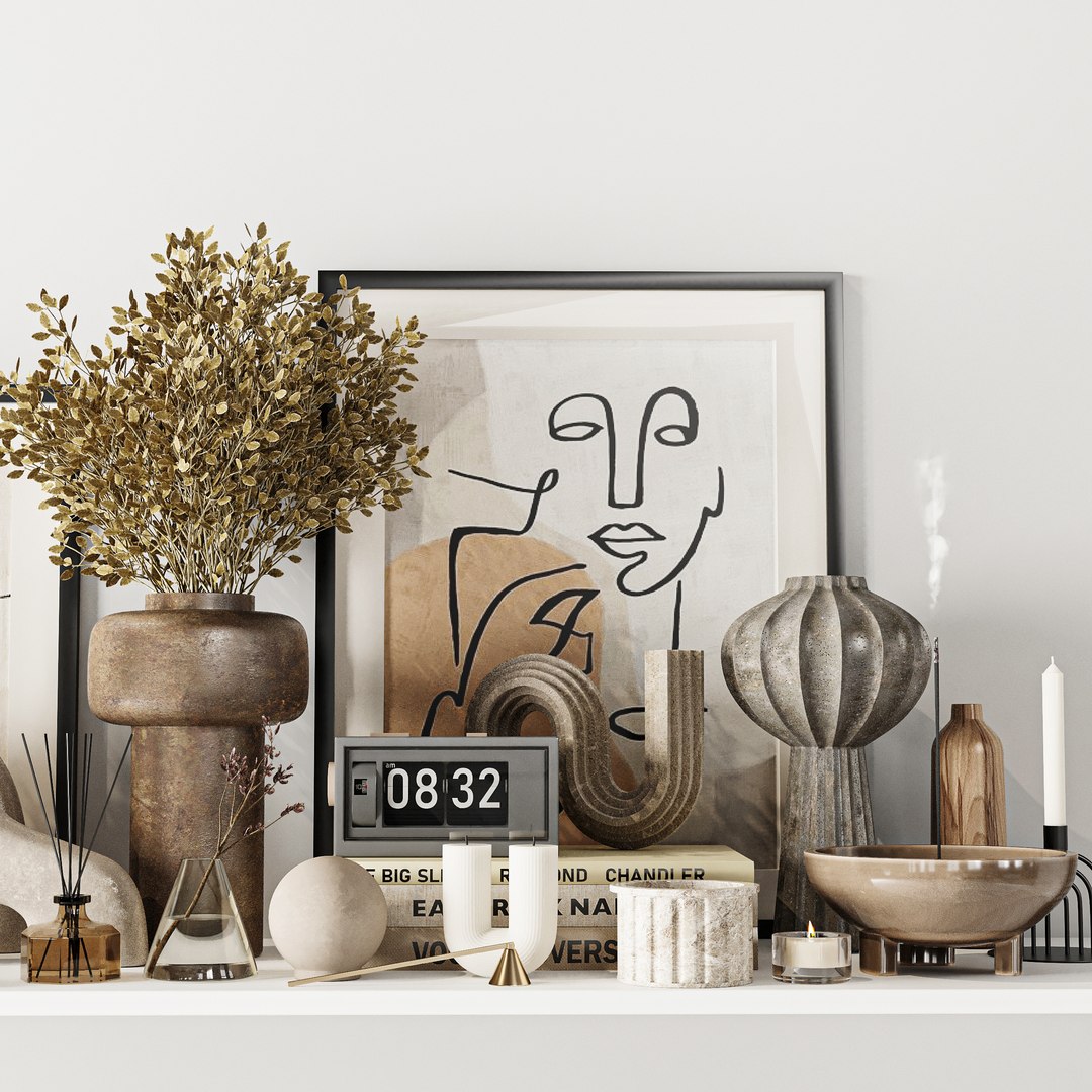 3D Decorative Set 04 model - TurboSquid 2079390