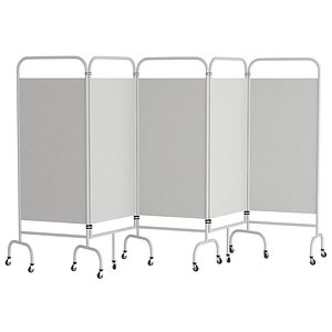 Mobile Folding Hospital Privacy Screen 02 3D