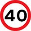 European Speed Limit Sign