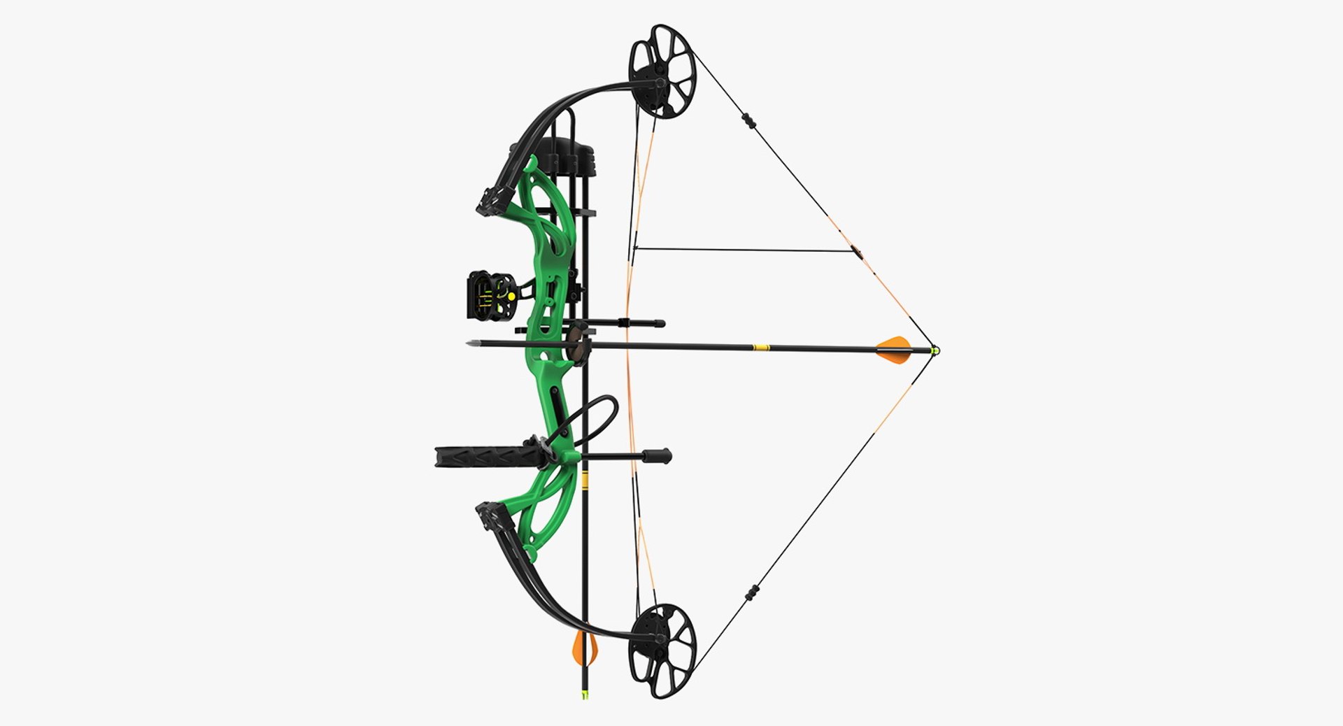 Armed Compound Bow Generic 3D model preview