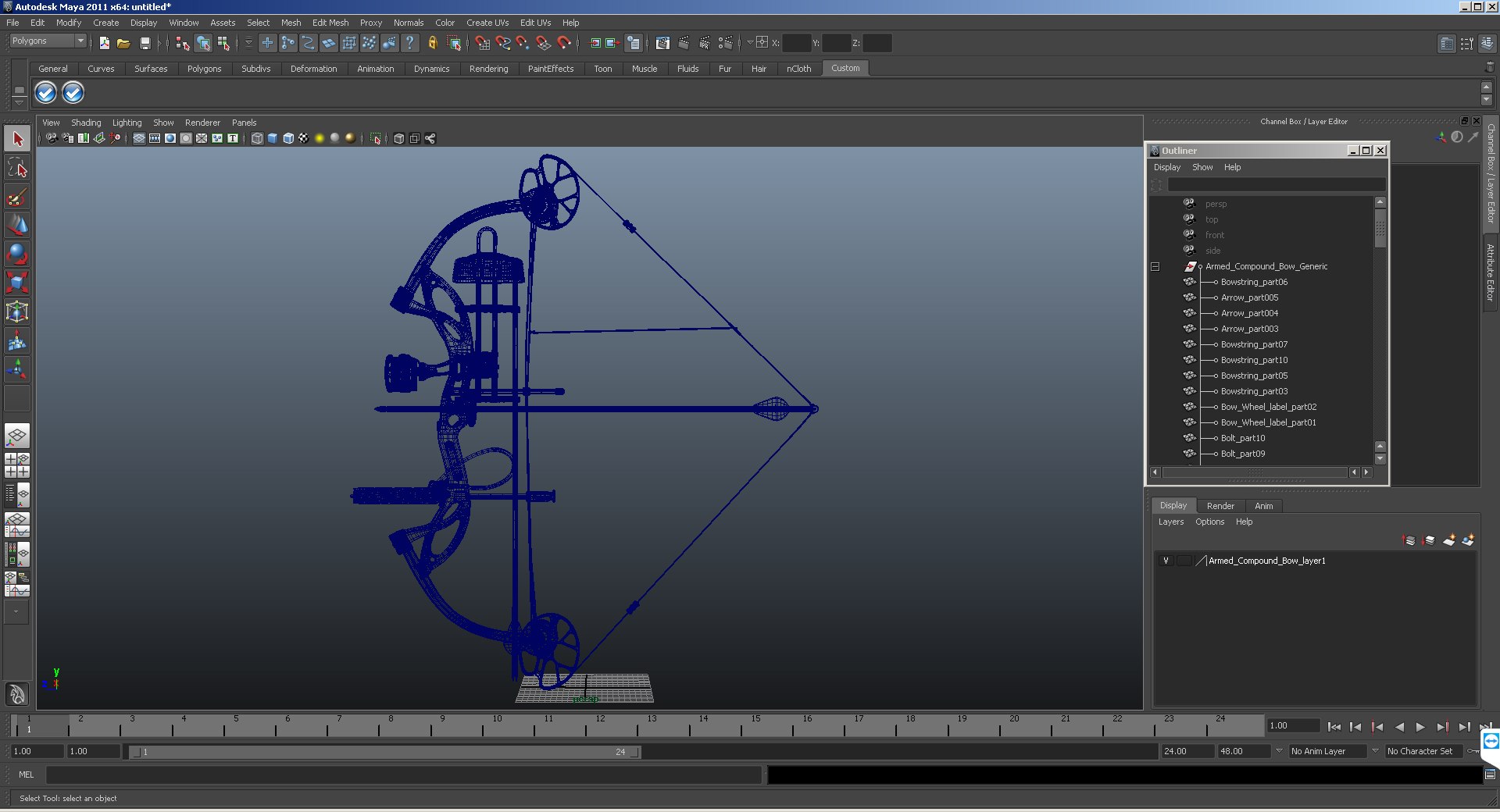 3D Armed Compound Bow Generic Model - TurboSquid 1396105