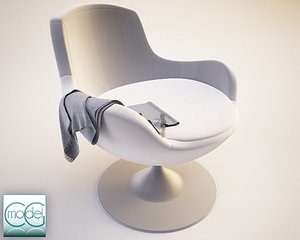 3d model of scarf armchair
