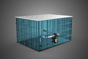 3D model GRID ARRAY PLANTS HYDROPONIC AEROPONIC STATION MIST PUMP SPRAYER