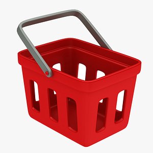 Cartoon Market Basket Icon 3D model