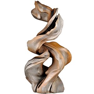 Decorative Old sculpture weathered driftwood twisted Tree 3D model