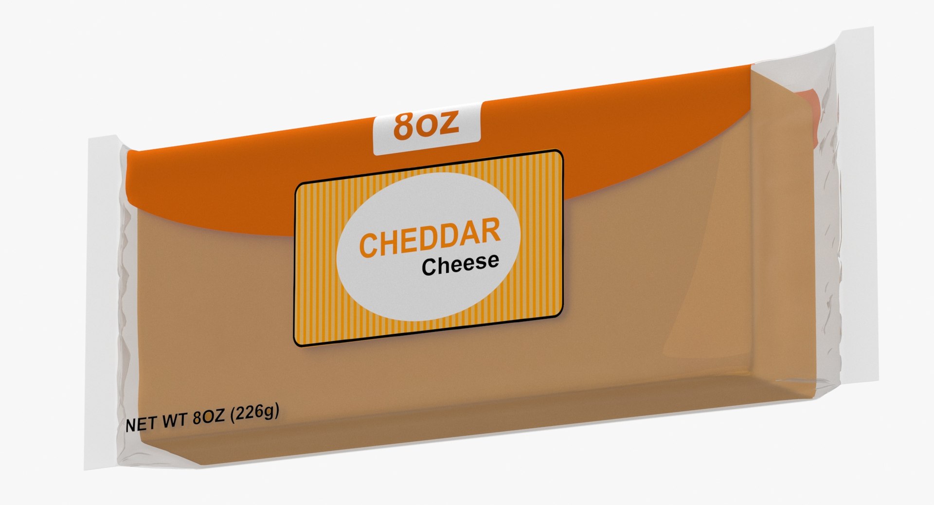 Block Cheese 8oz Blank and Generic Label 3D model - TurboSquid 2022823