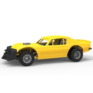 Vintage Dirt late model Race car Version 2 Scale 1 to 25 3D model