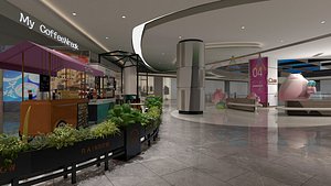 Tooling shopping mall atrium shopping mall hall commercial complex pillar beautify the shop outside
