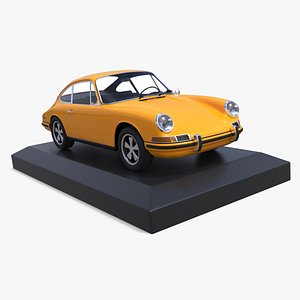 Scale Model Sport Car from 1960s on Pedestal