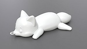 3D model Fox Keychain
