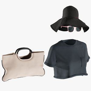Women's with Tshirt, Bag, Hat and Sunglasses 12