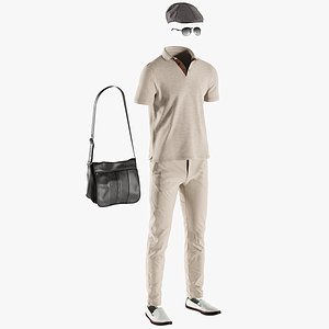 Men's Polo with Pants, Shoes, Bag, Hat and Sunglasses 8