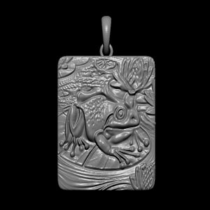 3D Frog In the Pond Pendant