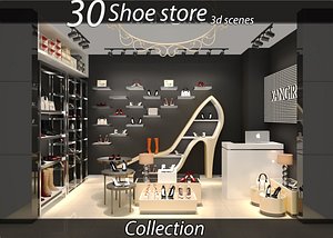 Collection of SHOE STORE scenes 3D model