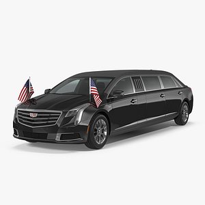 Presidential Limousine Cadillac SS 70 Stretch with American Flag