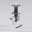 Three Head Track Light with Pinned Forks and Drilled Mounts