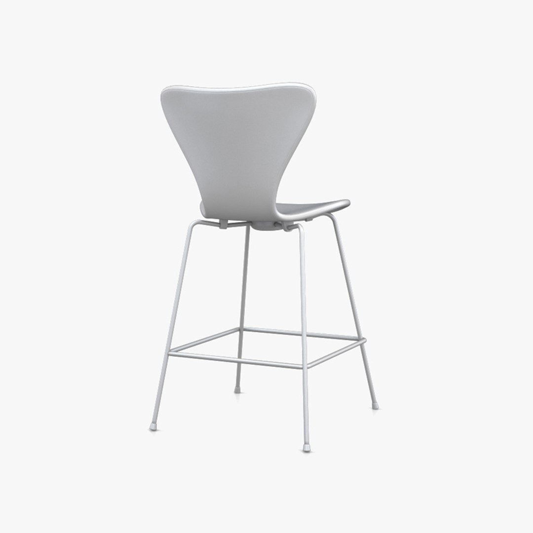 3D model Fritz Hansen Series 7 Counter Chair - TurboSquid 1901604