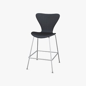 3D model Fritz Hansen Series 7 Counter Chair