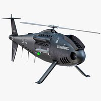 Schiebel Camcopter S100 UAV Black PBR