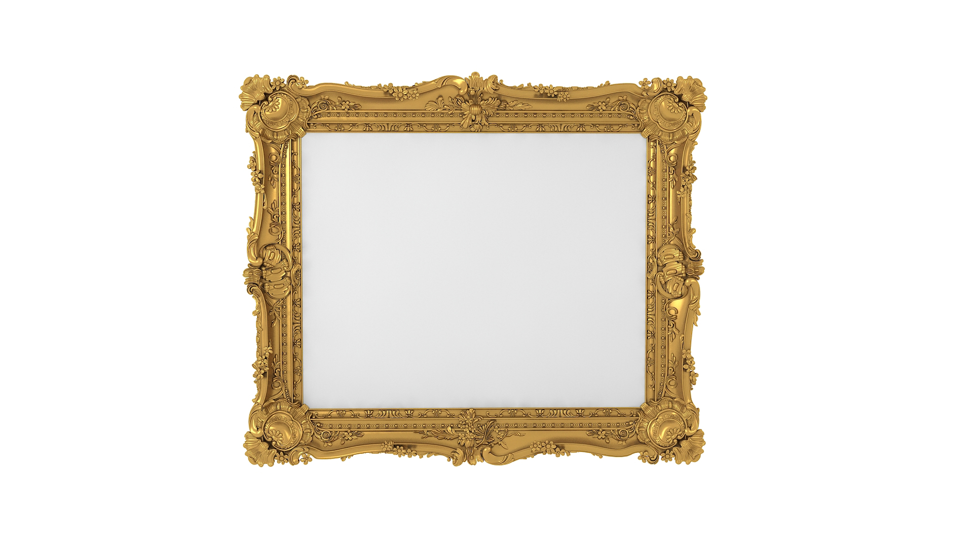Realistic baroque picture frame 3D model TurboSquid 1501525