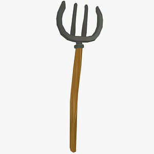 cartoon pitchfork 3d 3ds