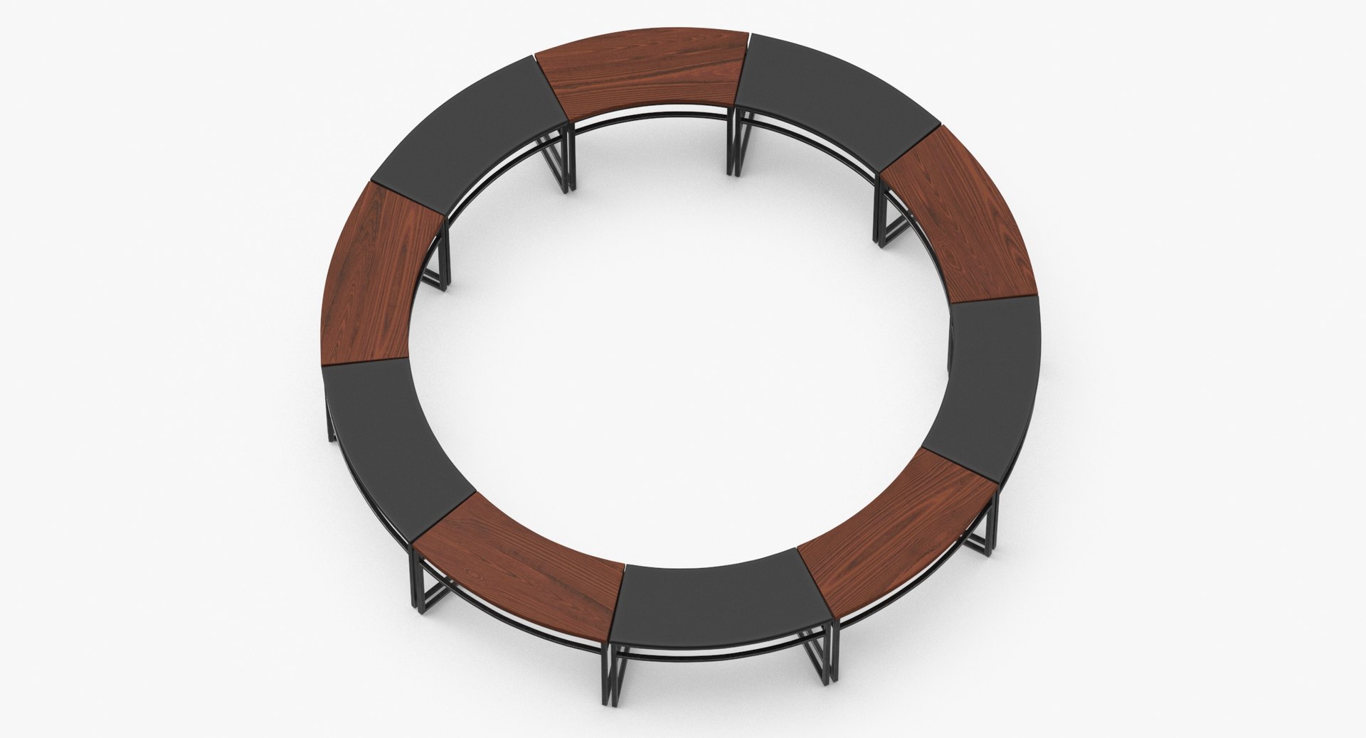 Display Round Table Set Type 02 Single Double Triple Tier Full and Half 3D model TurboSquid