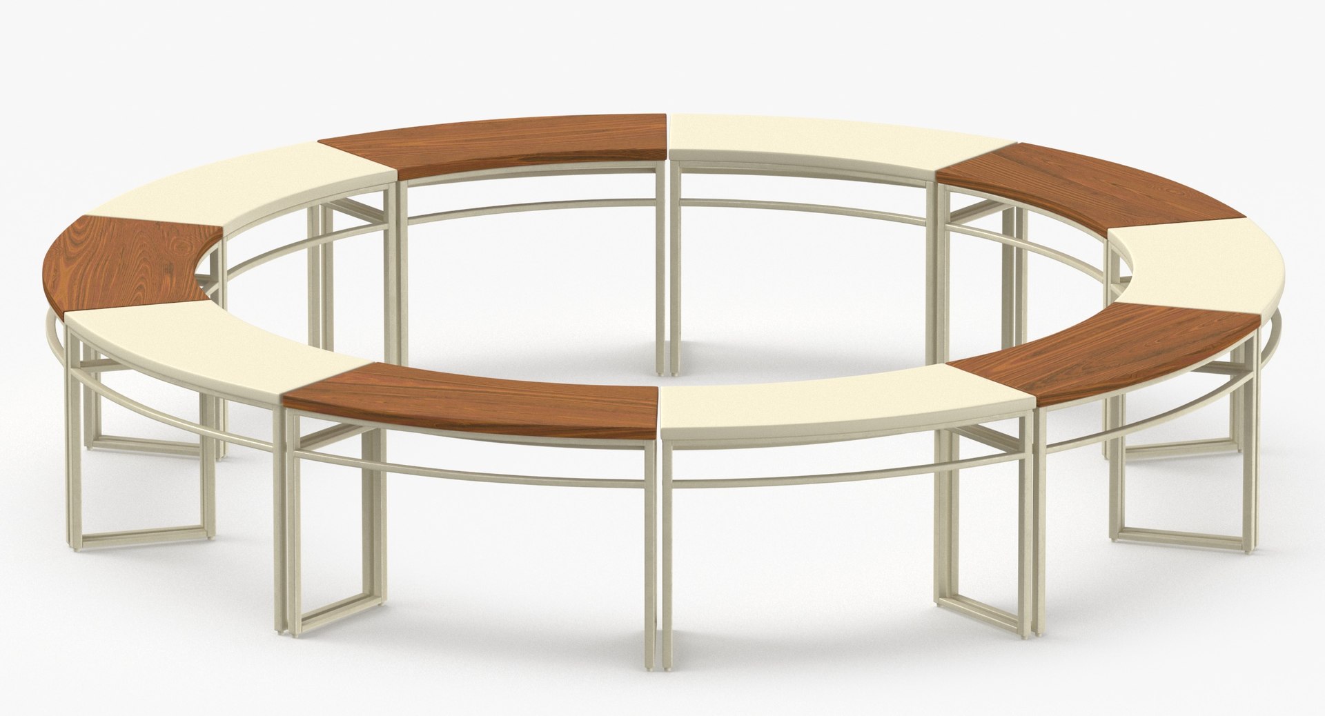 Display Round Table Set Type 02 Single Double Triple Tier Full and Half 3D model TurboSquid