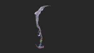 3D machete weapon zbrush model