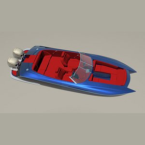 catamaran twin ob 3D model