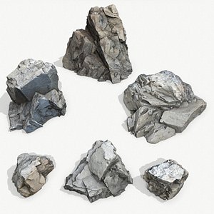 River Stones 3D model