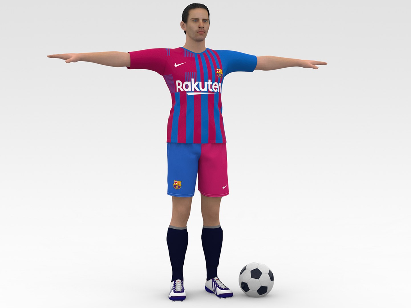 Soccer Player Barcelona 3D - TurboSquid 1775913