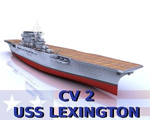 uss lexington cv-2 c4d
