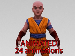 3D monk fighter model