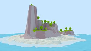 Island low poly scene