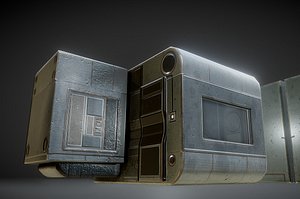 Futuristic Living Module Old Metal Version