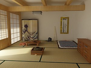 japanese bedroom 3d max