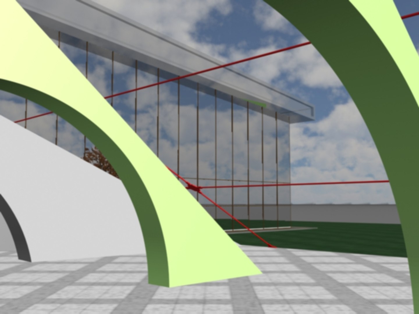 Airport Building Terminal 3d 3ds