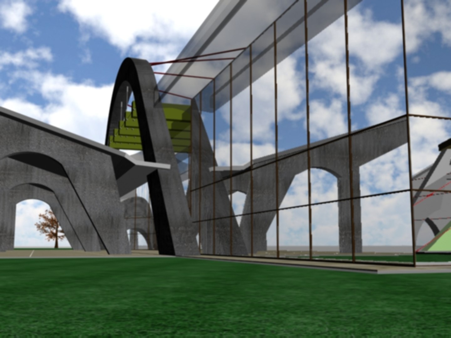 Airport Building Terminal 3d 3ds