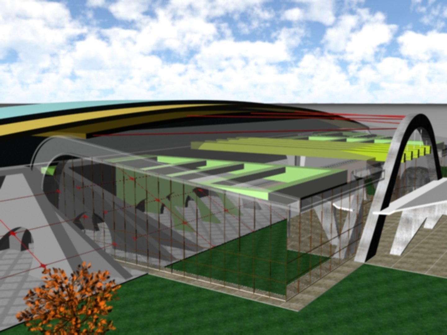 Airport Building Terminal 3d 3ds