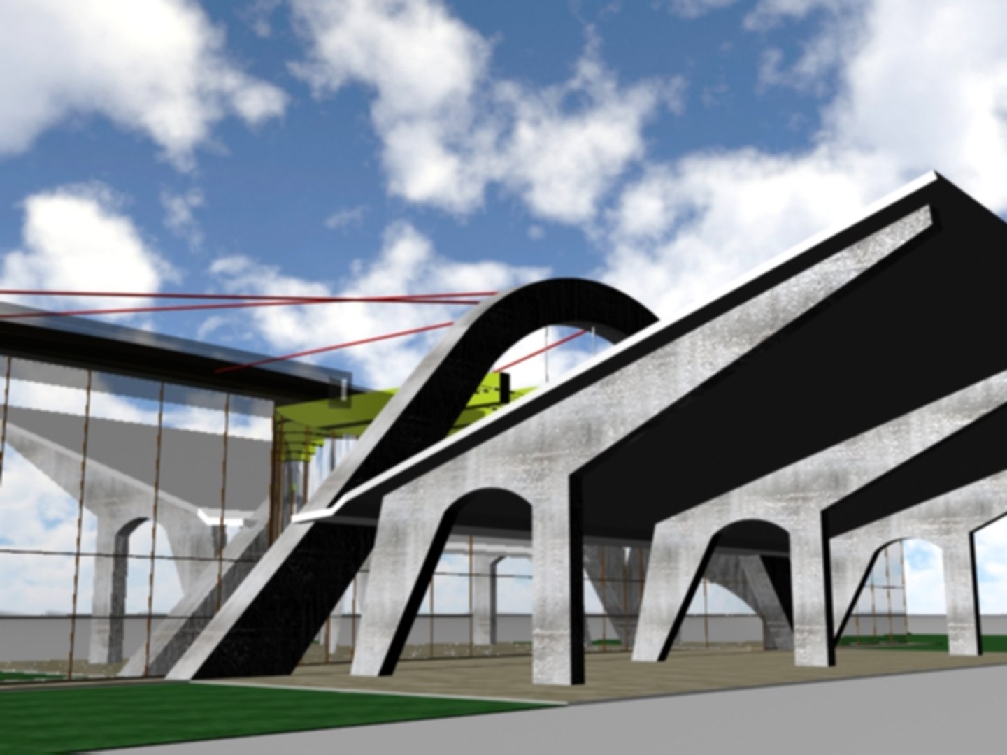 Airport Building Terminal 3d 3ds