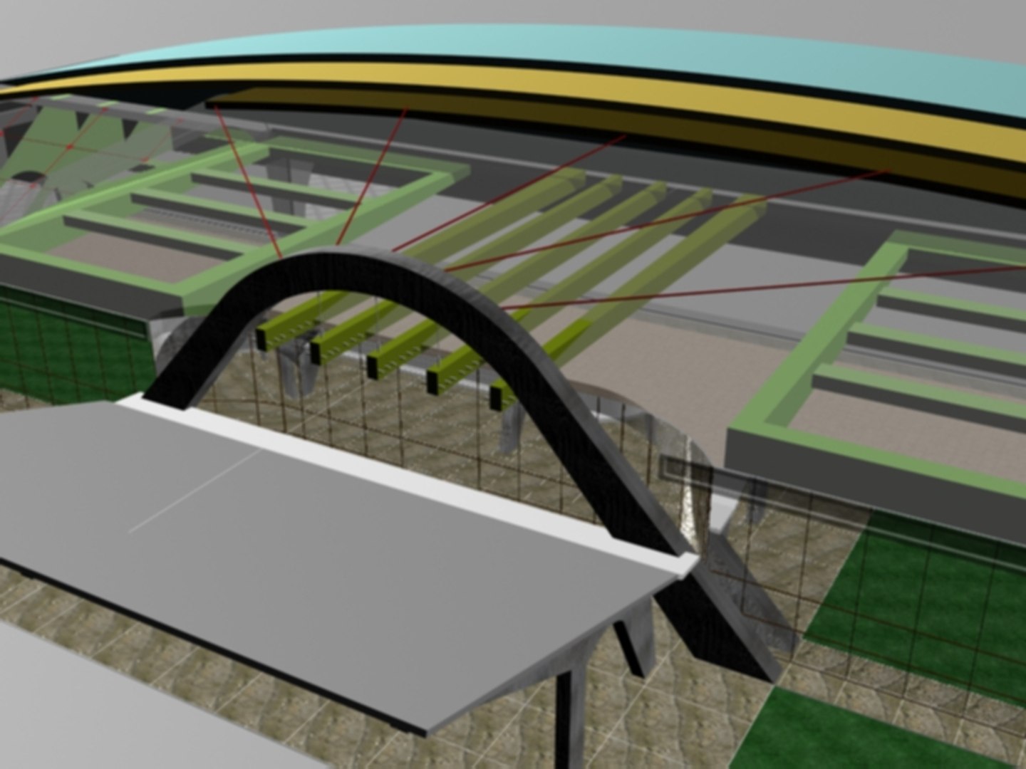 Airport Building Terminal 3d 3ds