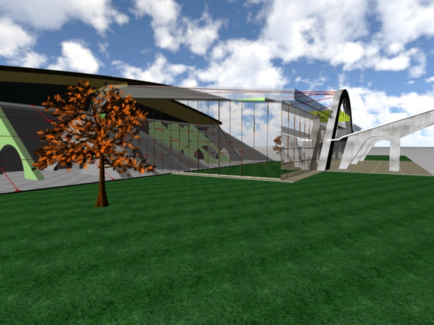 Airport Building Terminal 3d 3ds