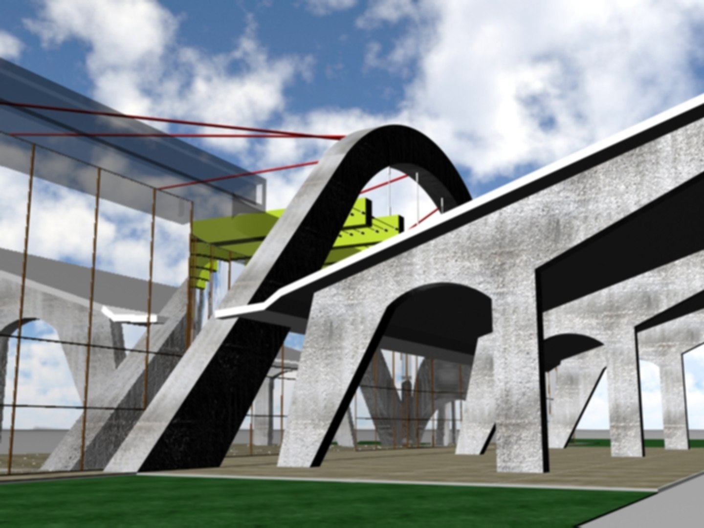 Airport Building Terminal 3d 3ds