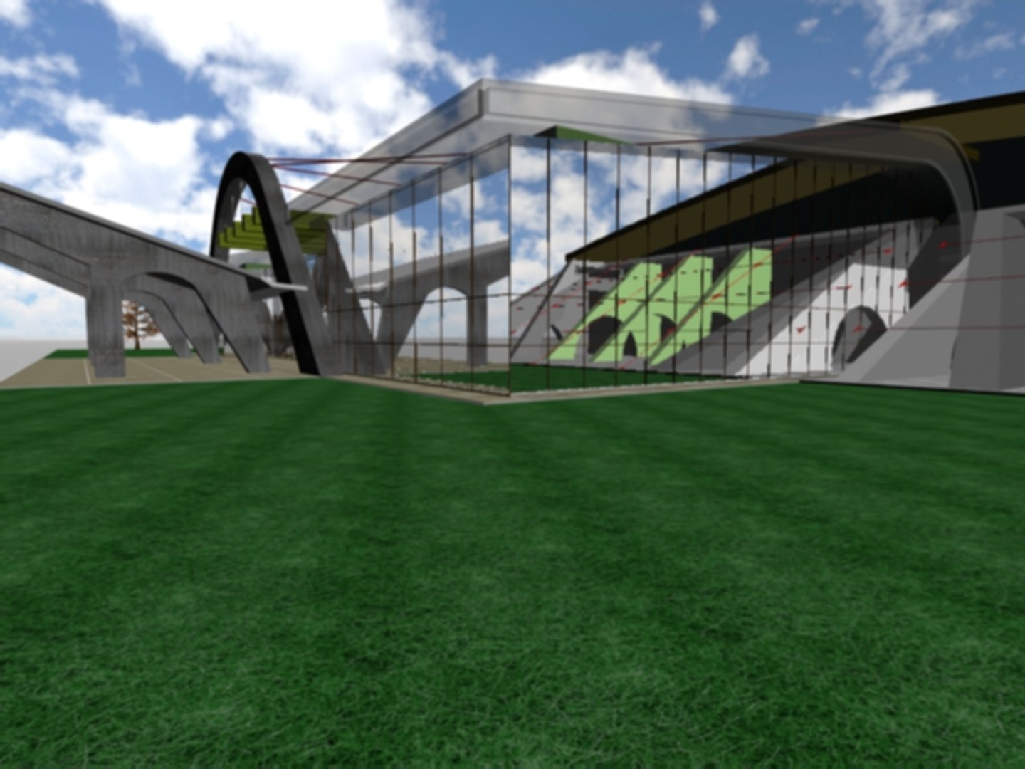 Airport Building Terminal 3d 3ds